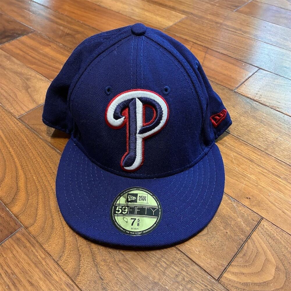 New Era Philadelphia Phillies 59FIFTY Fitted Cap Navy Blue Size 7 5/8